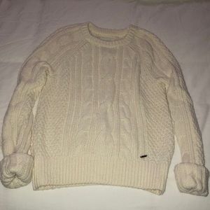 Cream cable knit sweater